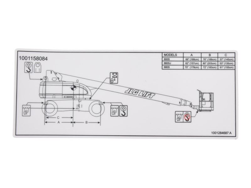 1001284687 Decal, Lift Diagram | JLG