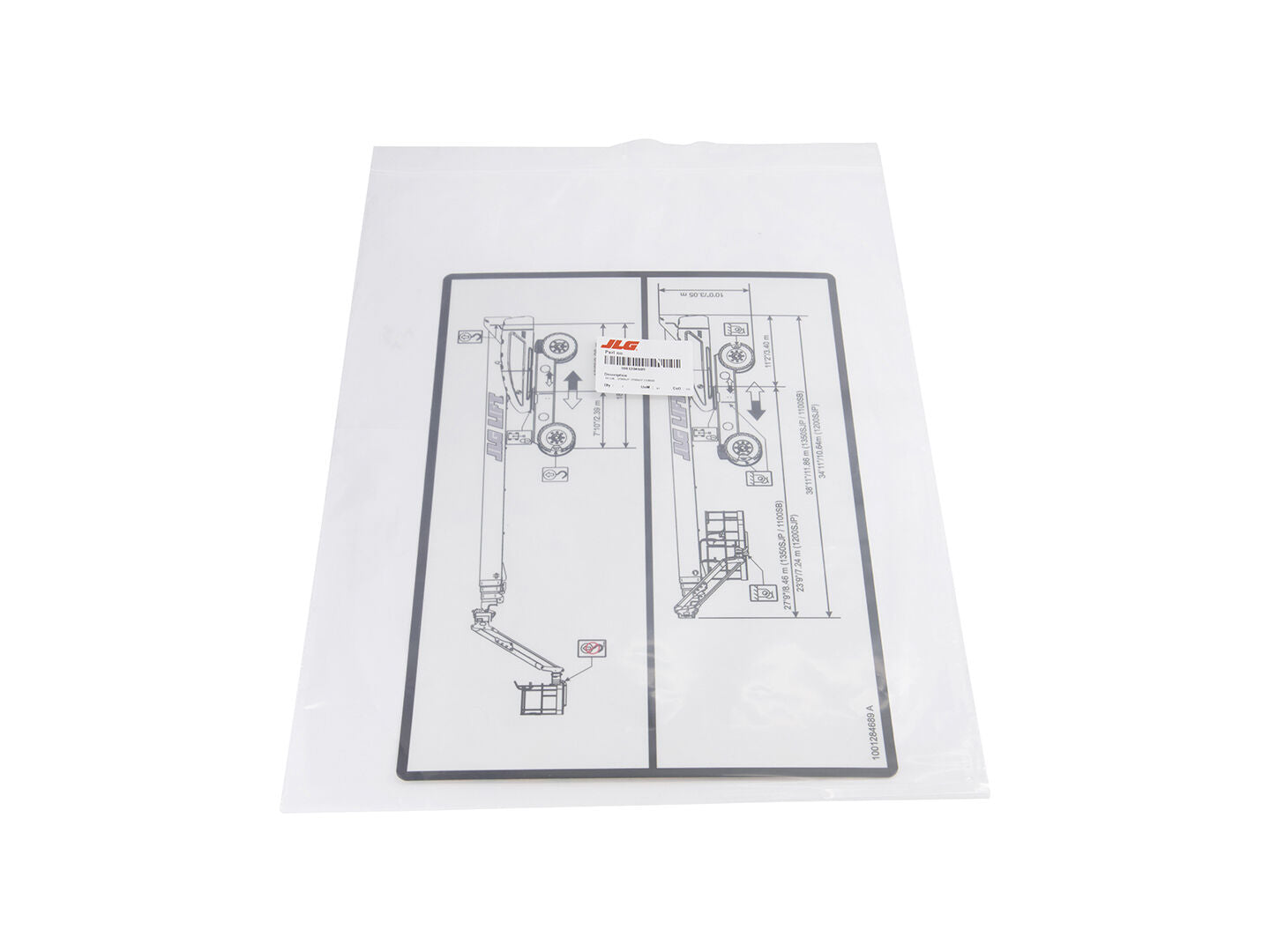 1001284689 Decal, 1200Sjp, 1350Sjp, 1100Sb | JLG