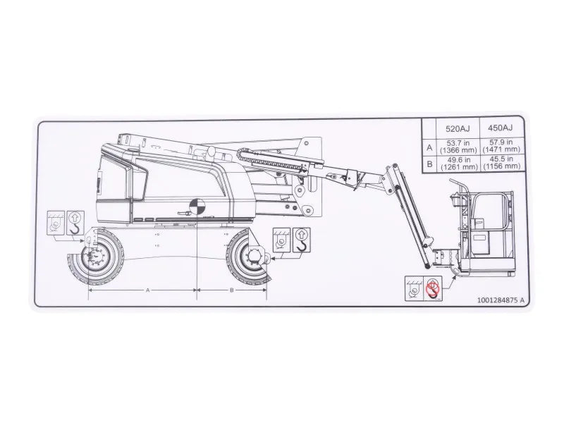 1001284875 Decal, Lift Diagram | JLG