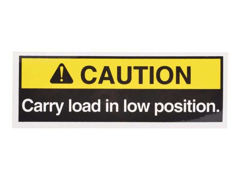 10167809 Decal, Caution, Carry Load Low | JLG