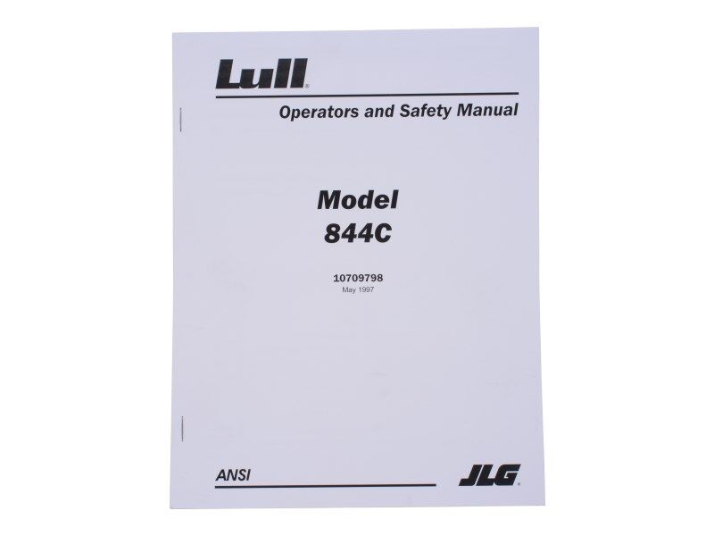 Part Number 10709798 Operators Manual, 844C fits JLG