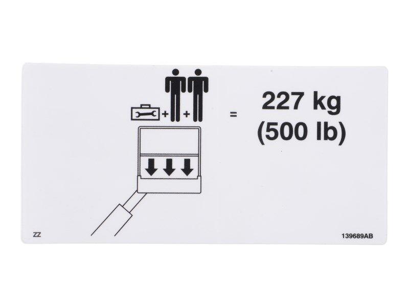 139689 Label Vl Platform Capacity