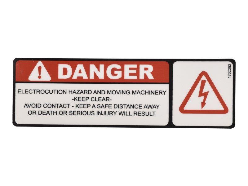 1702292 Decal Electrocution Hazard