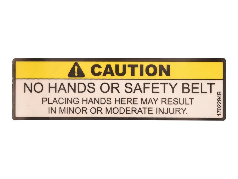 1702294 Decal, No Hands | JLG