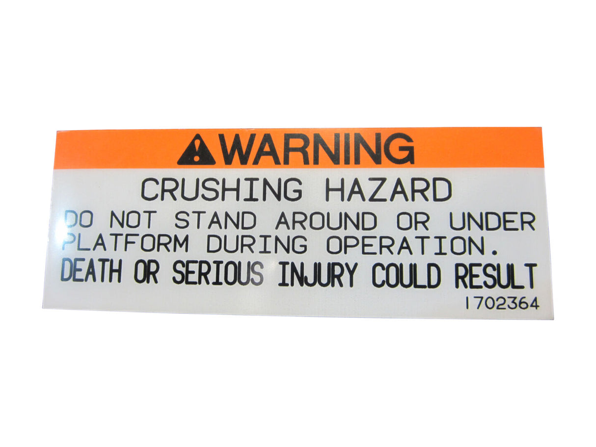 1702364 Decal, Crush | JLG