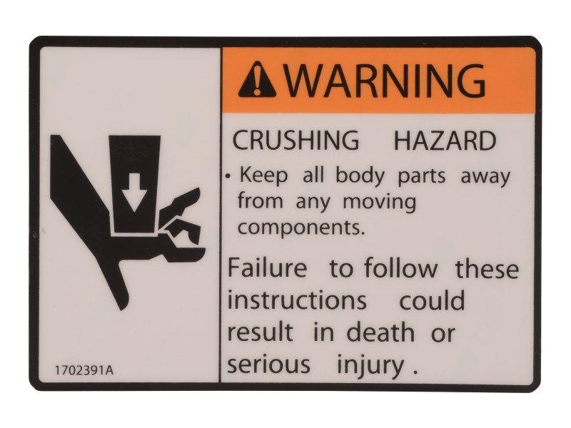 1702391 Decal Crushing Hazard