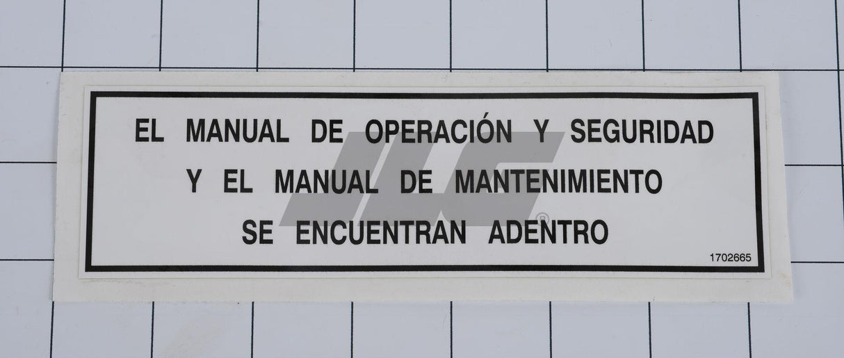 1702665 Decal Operator Handbook