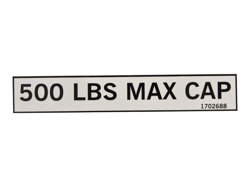 1702688 Decal 500Lb Cap