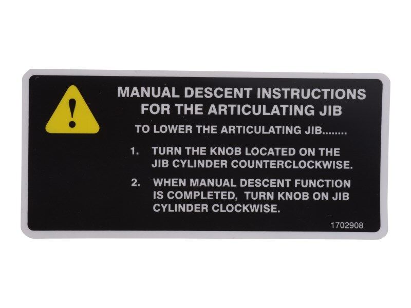 1702908 Decal, Man Dscnt | JLG