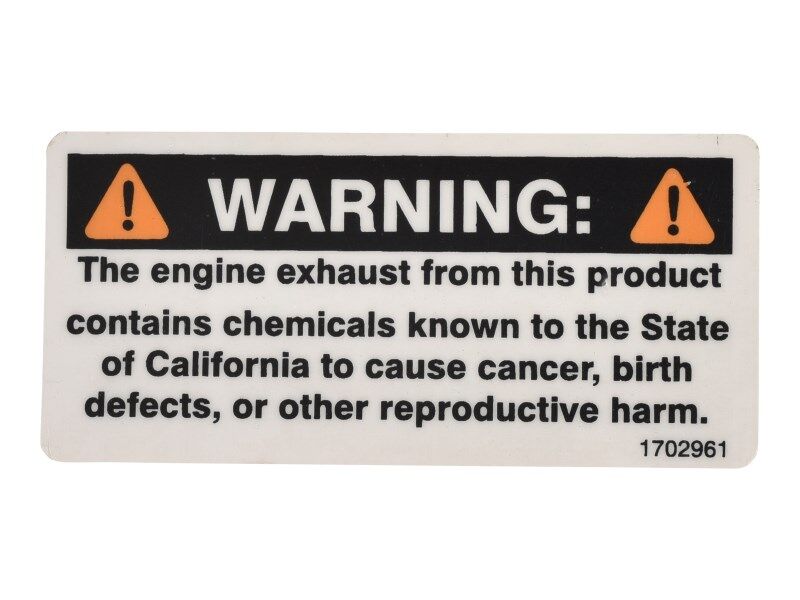 1702961 Decal, Warning Prop 65/Gas | JLG
