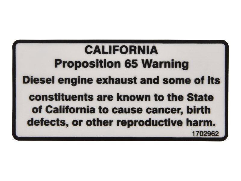 1702962 Decal Warning Prop
