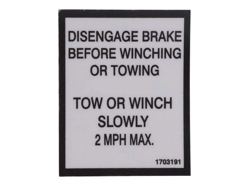 1703191 Winching Towing Decal