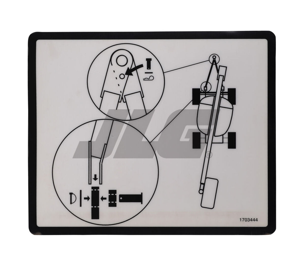 1703444 Decal, Tow Bar Inst | JLG