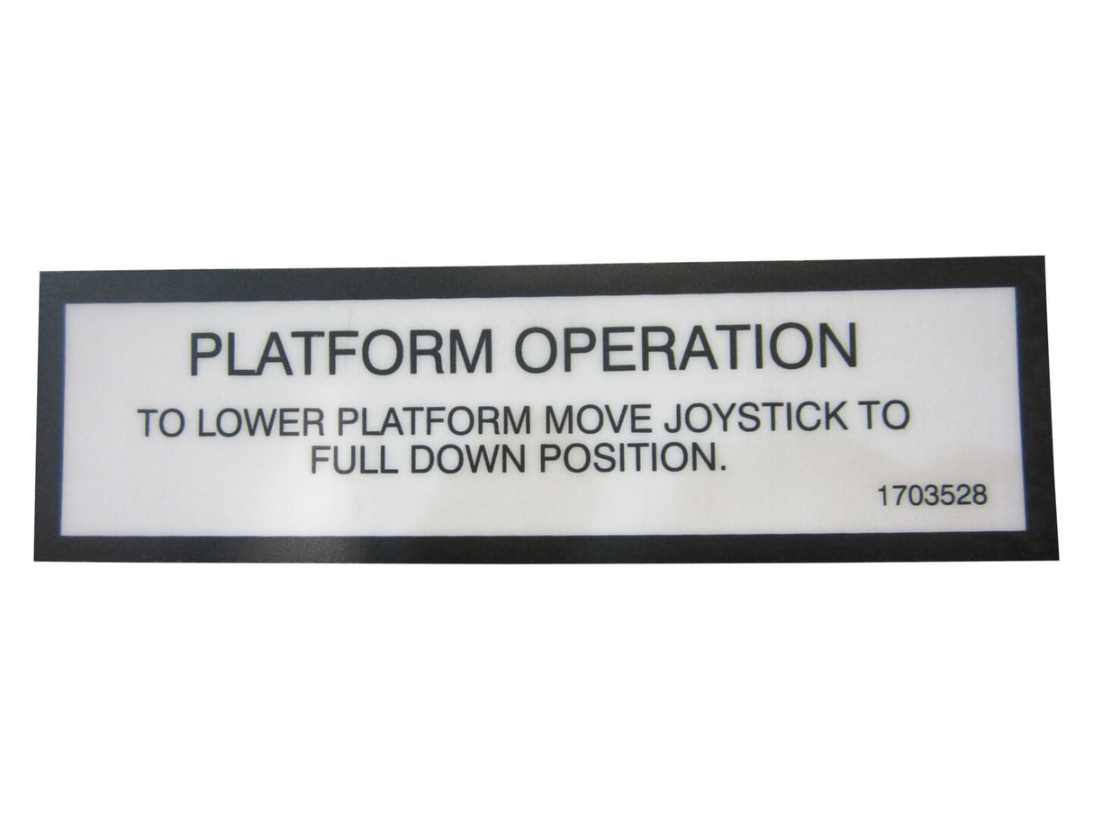 1703528 Decal, Lift Down | JLG