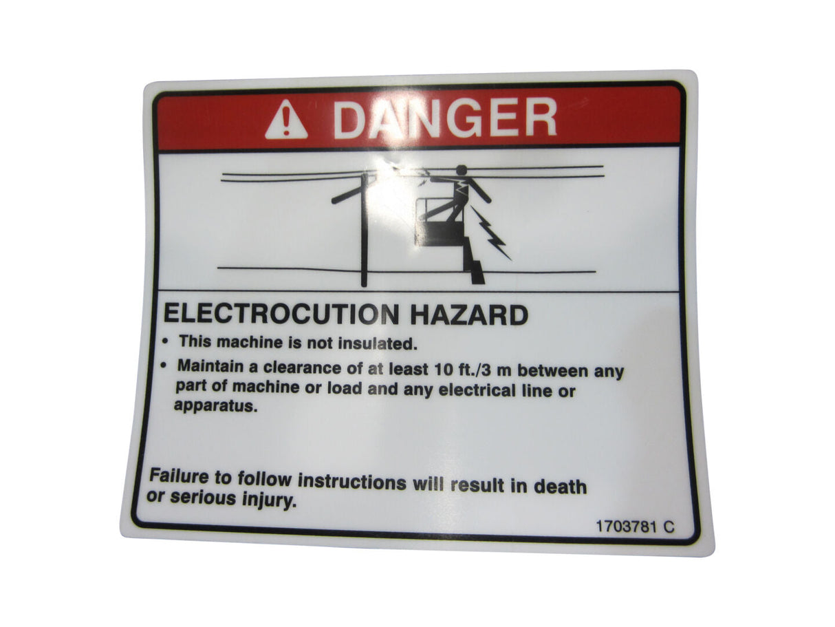 1703781 Decal, Danger-Elec. Hazard | JLG