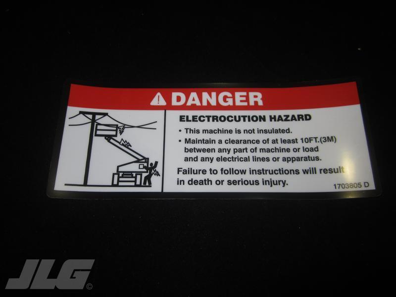 1703805 Decal, Danger Electrocution | JLG - BHE Parts Store
