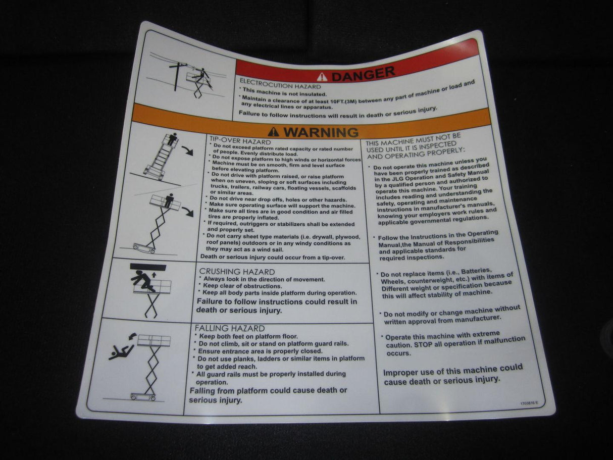 1703816 Decal Danger Warning