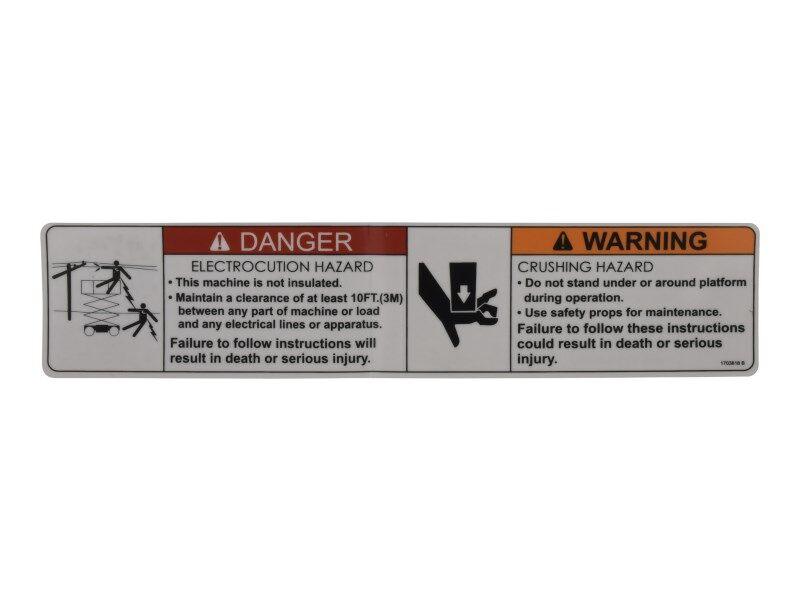 1703818 Decal Warning Crush Hazard