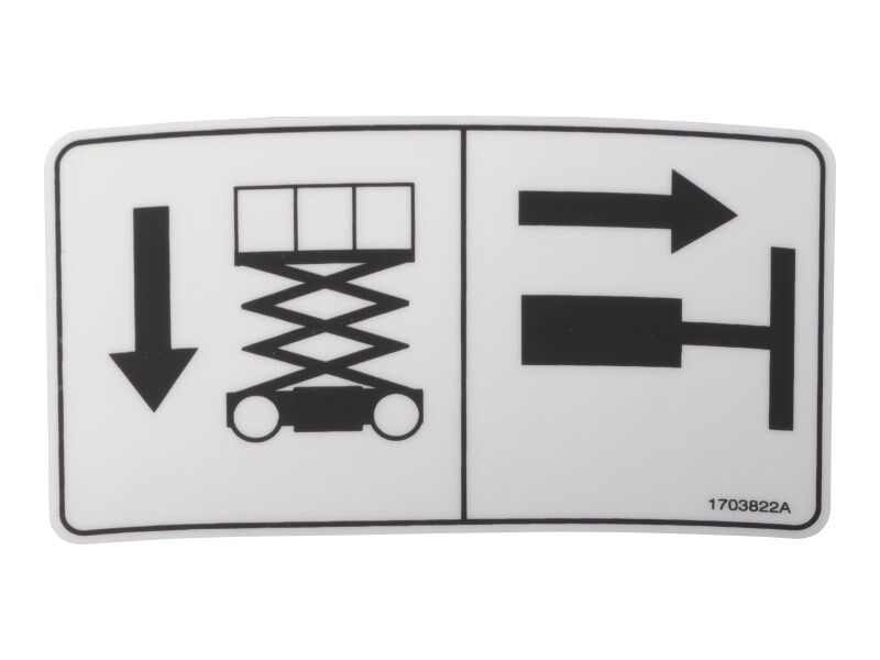 1703822 Decal, Manual Descent Instr | JLG