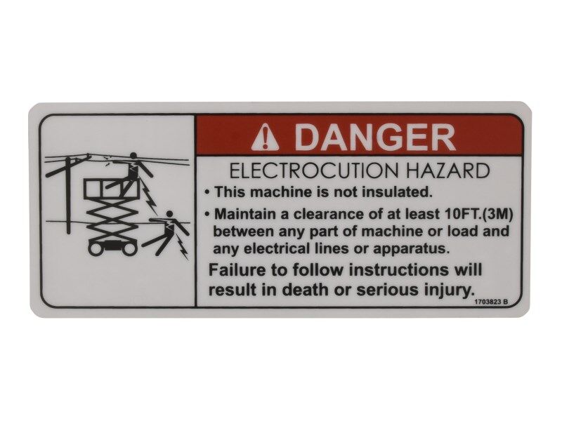 1703823 Decal, Danger Electric Hazard | JLG