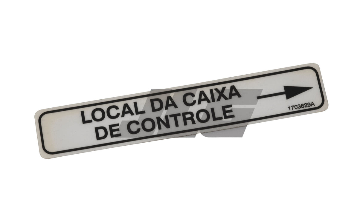 1703829 Decal, Control Box Location-Por | JLG