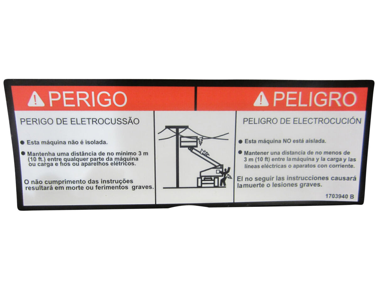 1703940 Decal, Danger (Lat) | JLG