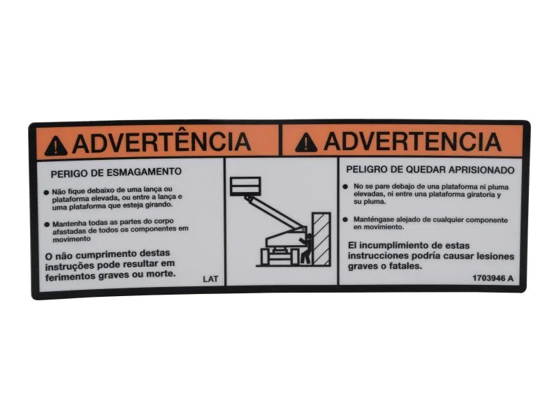 1703946 Decal, Warning Crushing (Lat) | JLG