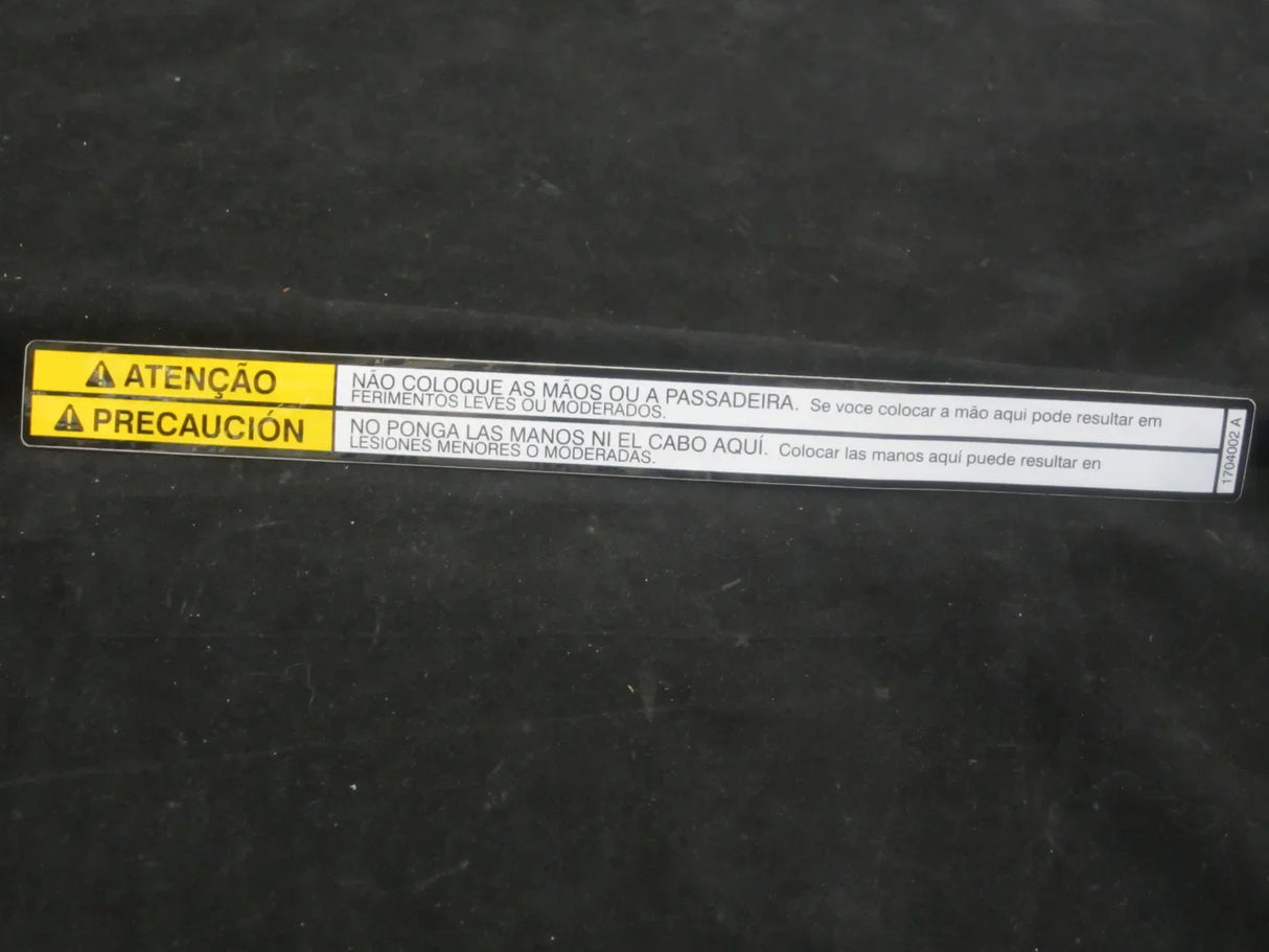 1704002 Decal, No Hands (Lat) | JLG