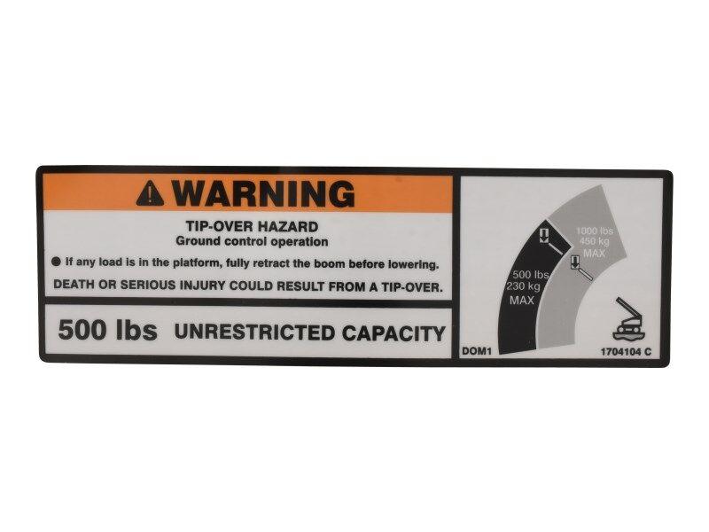 1704104 Decal Warning Dual Cap