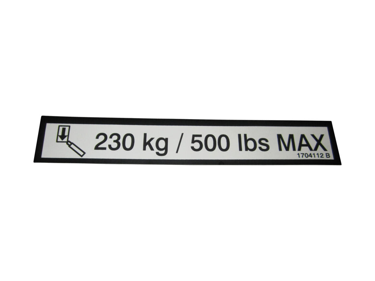 1704112 Decal, 230/500 Max Cap | JLG