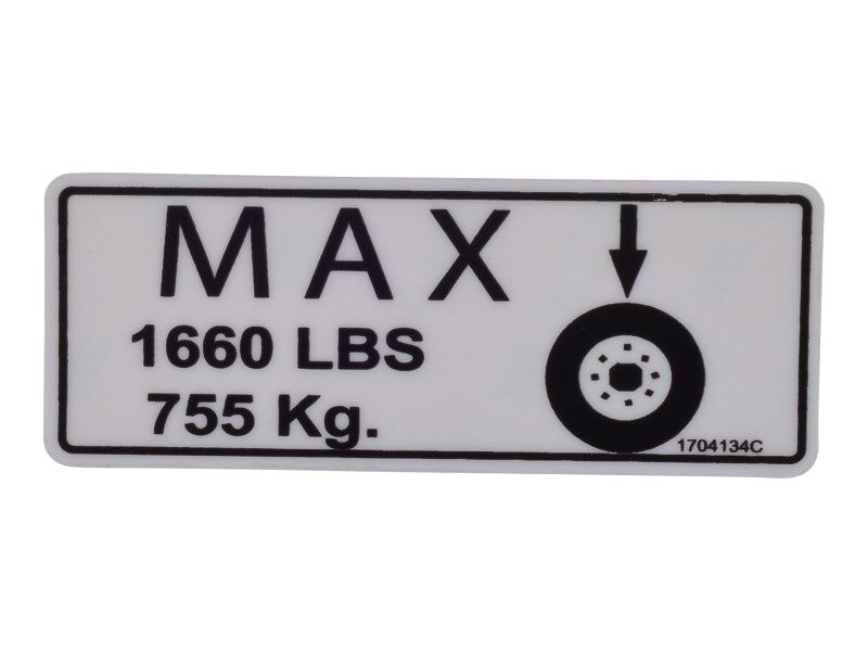 1704134 Decal, Tire Max | JLG