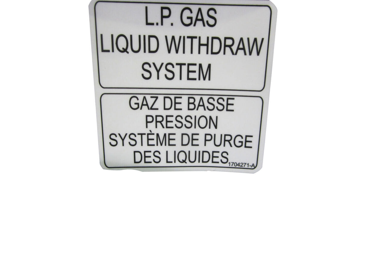 1704271 Decal Lp Gas (Liquid) (Eng, Fre) | JLG