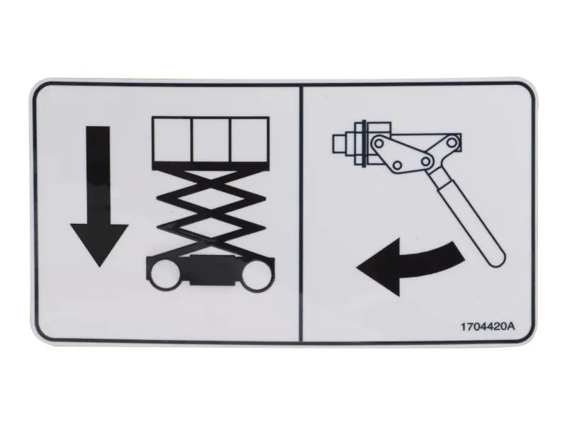 1704420 Decal, Manual Descent | JLG