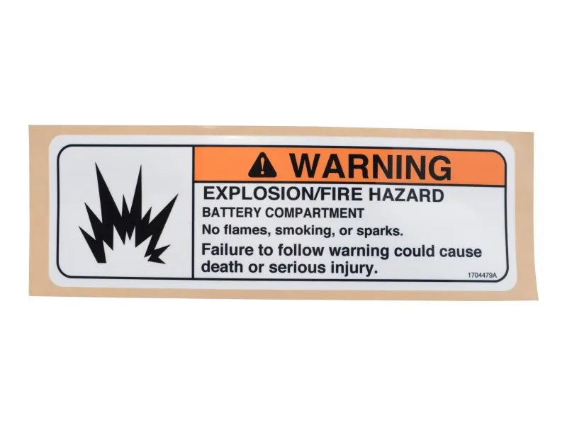 1704479 Decal, Warning Battery | JLG
