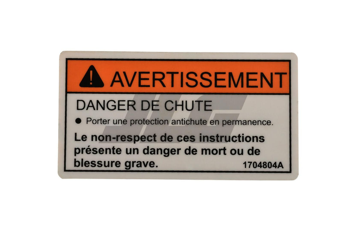 1704804 Fall Hazard Warning Decal