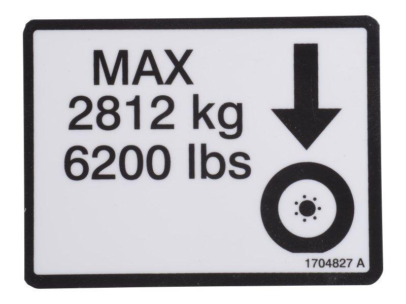 1704827 Decal Max Tire Load