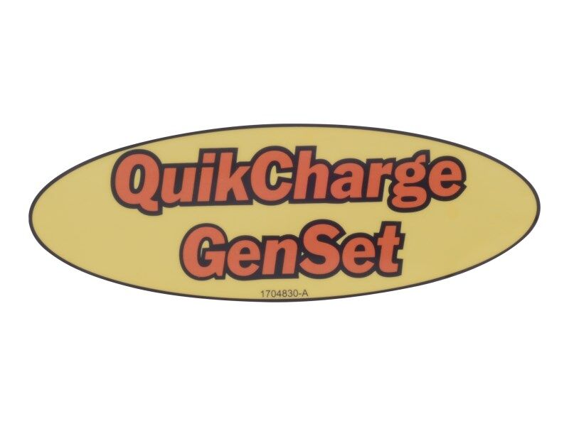 1704830 Decal, Quik Charge Gen Set | JLG