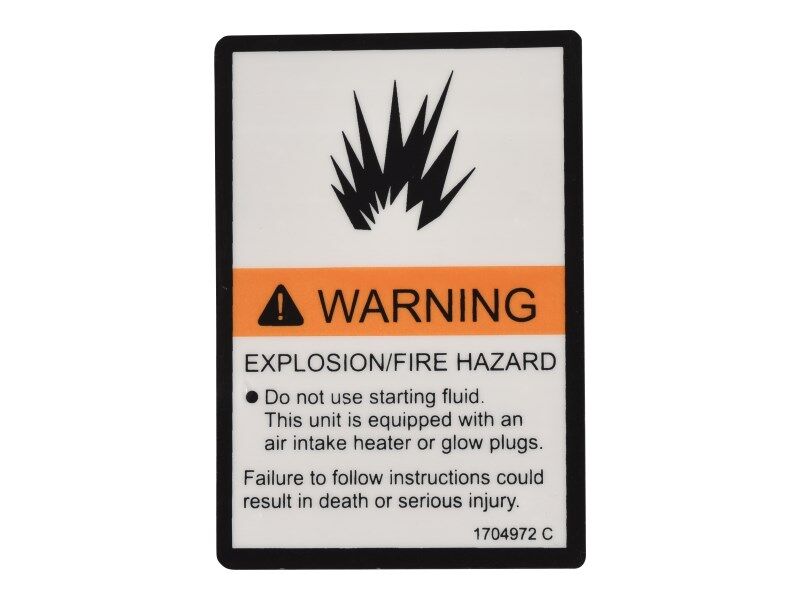 1704972 Decal, Warning/Explosion (Usa) | JLG