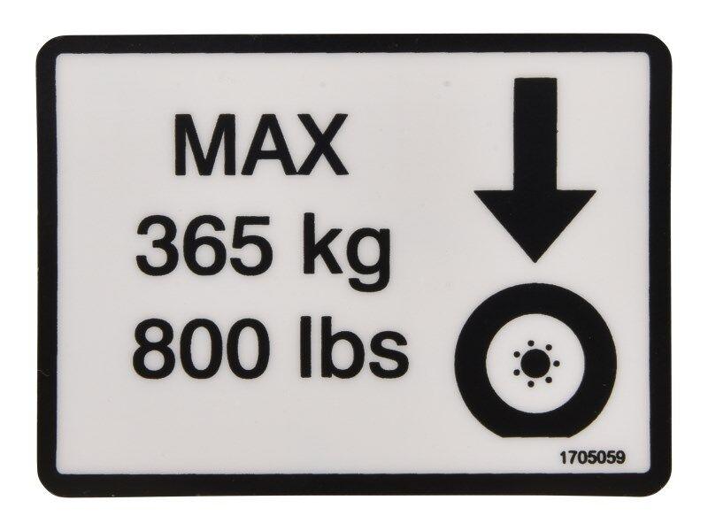 1705059 Decal Wheel Loads
