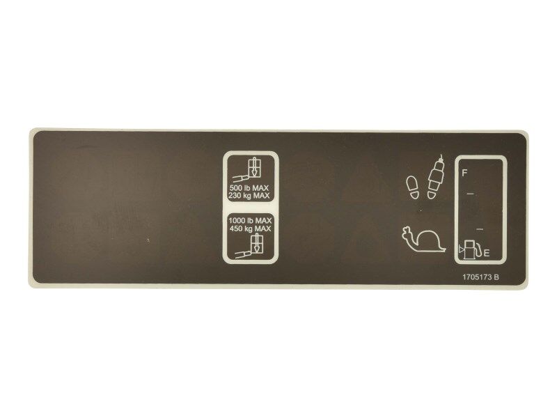 1705173 Decal, Platform Display (Dom) | JLG