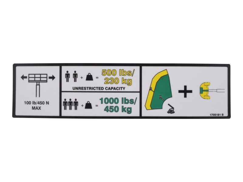 1705181 Decal, Dual Cap 1200SJP | JLG