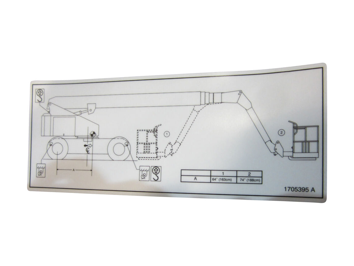 1705395 Decal, Lift Diagram (120SXJ) | JLG