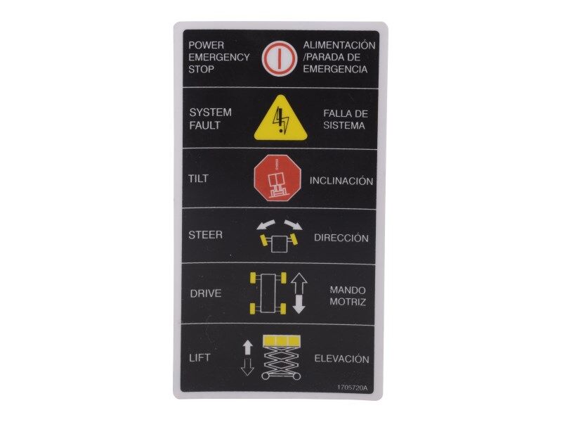 1705720 Decal, Inspection Eng/Spa | JLG