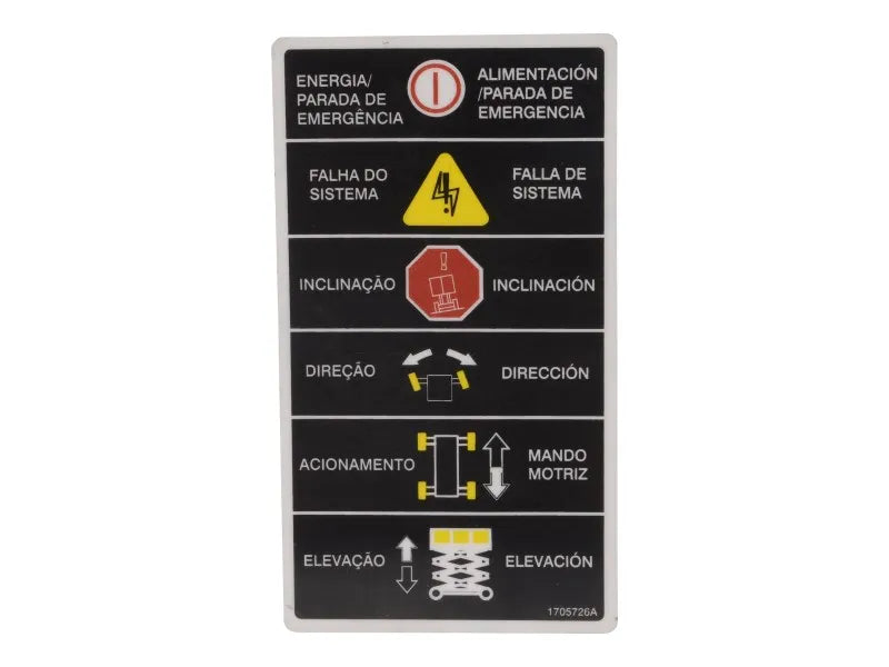 1705726 Decal, Legend (Por/Spa) | JLG