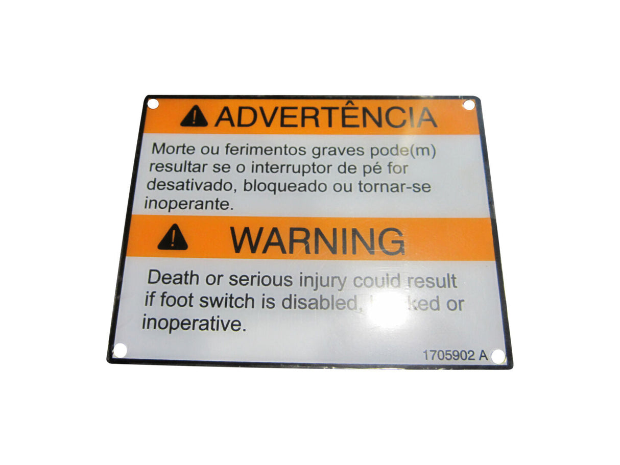 1705902 Decal Footswitch (Brz/Por) | JLG