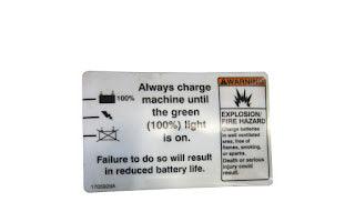 1705929 Decal/Nameplate/Load, Charging | JLG - BHE Parts Store