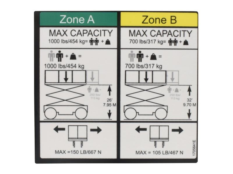 1705941 Decal, Cap (500/227, 800/360) | JLG