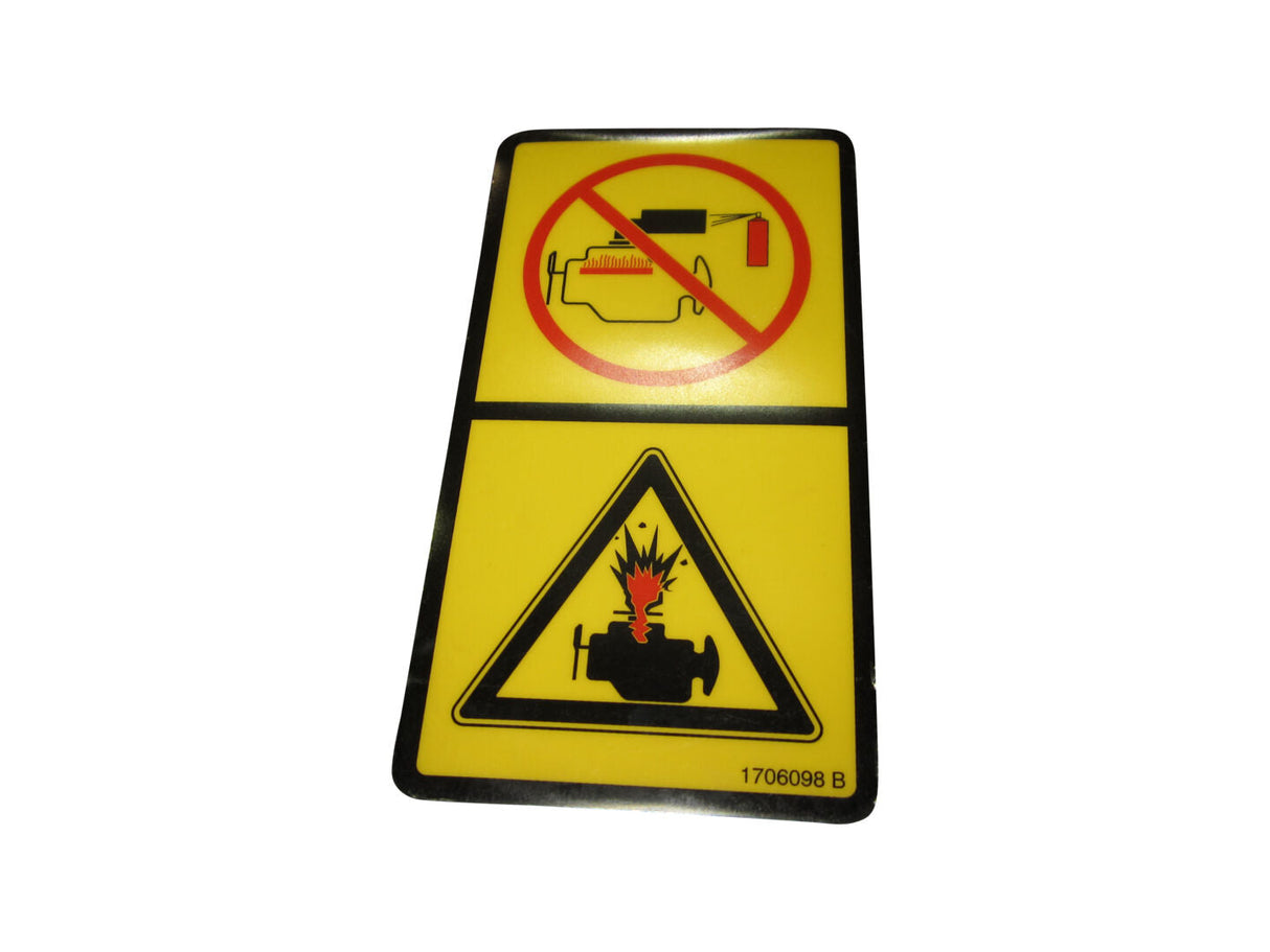 1706098 Decal, Warning Ether Starting | JLG