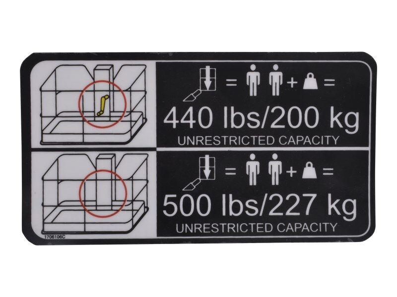 1706106 Decal Capacity MTB T350