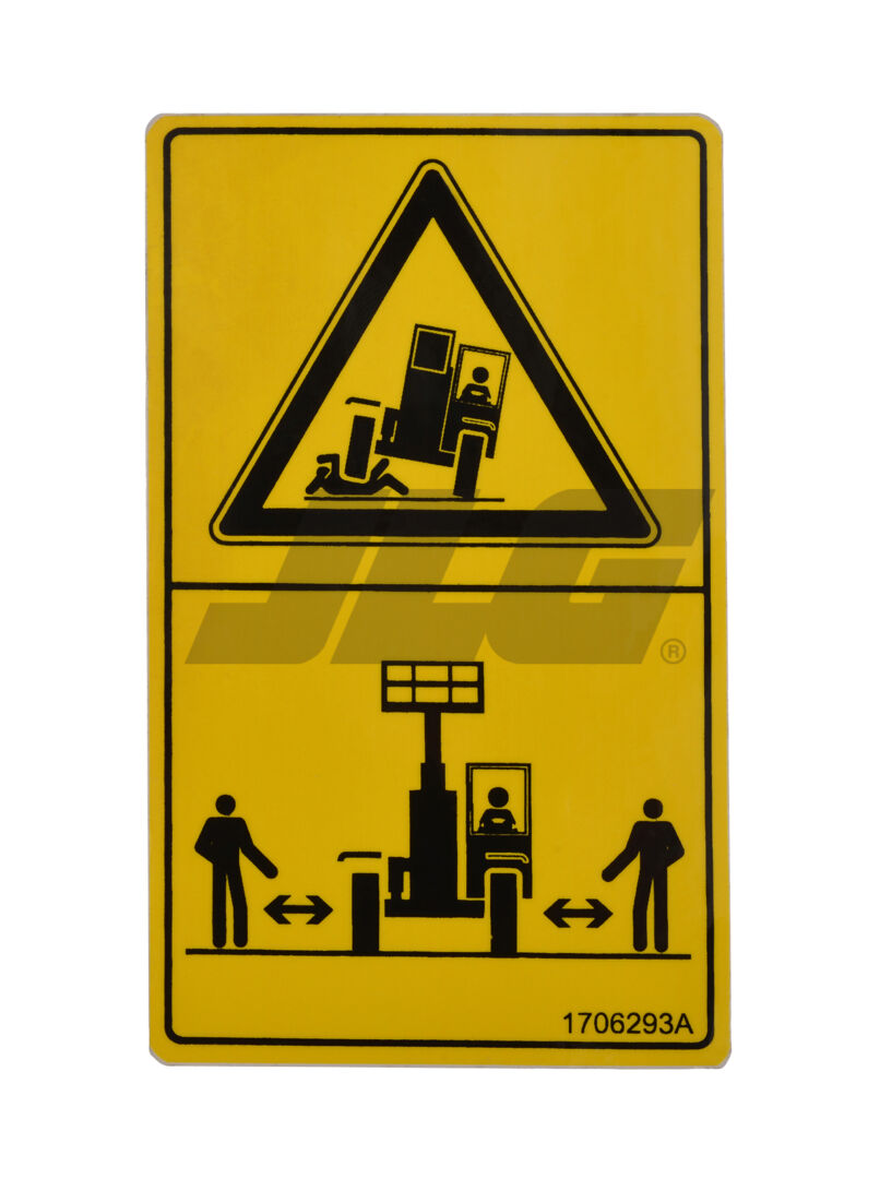 1706293 Decal_Run-Over Hazard | JLG